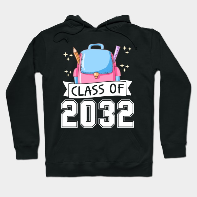 Class of 2032 Grow With Me Gift For Kindergarten Future Graduates Hoodie by BadDesignCo